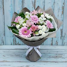 Букет цветов из:  Герберы, Альстромерии и Хризантемы в Михайловке Иркутской области