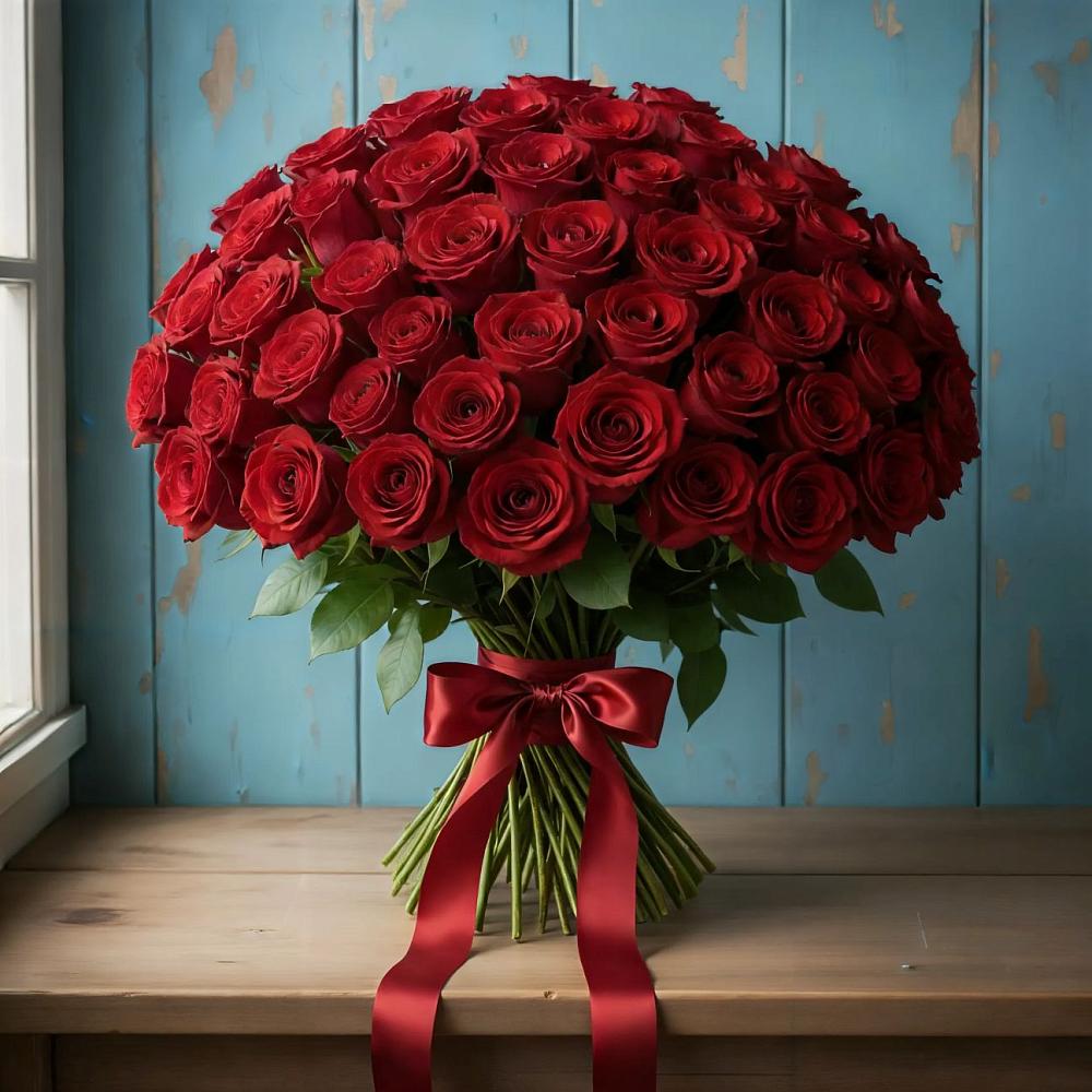 Букет Красные розы Блэк Меджик в Михайловке Иркутской области