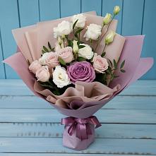Букет цветов из:  Розы и Лизиантусы #REPLACE_PRED# Михайловке Иркутской области
