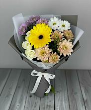 Букет цветов из:  Розы, Герберы и Хризантемы #REPLACE_PRED# Михайловке Иркутской области