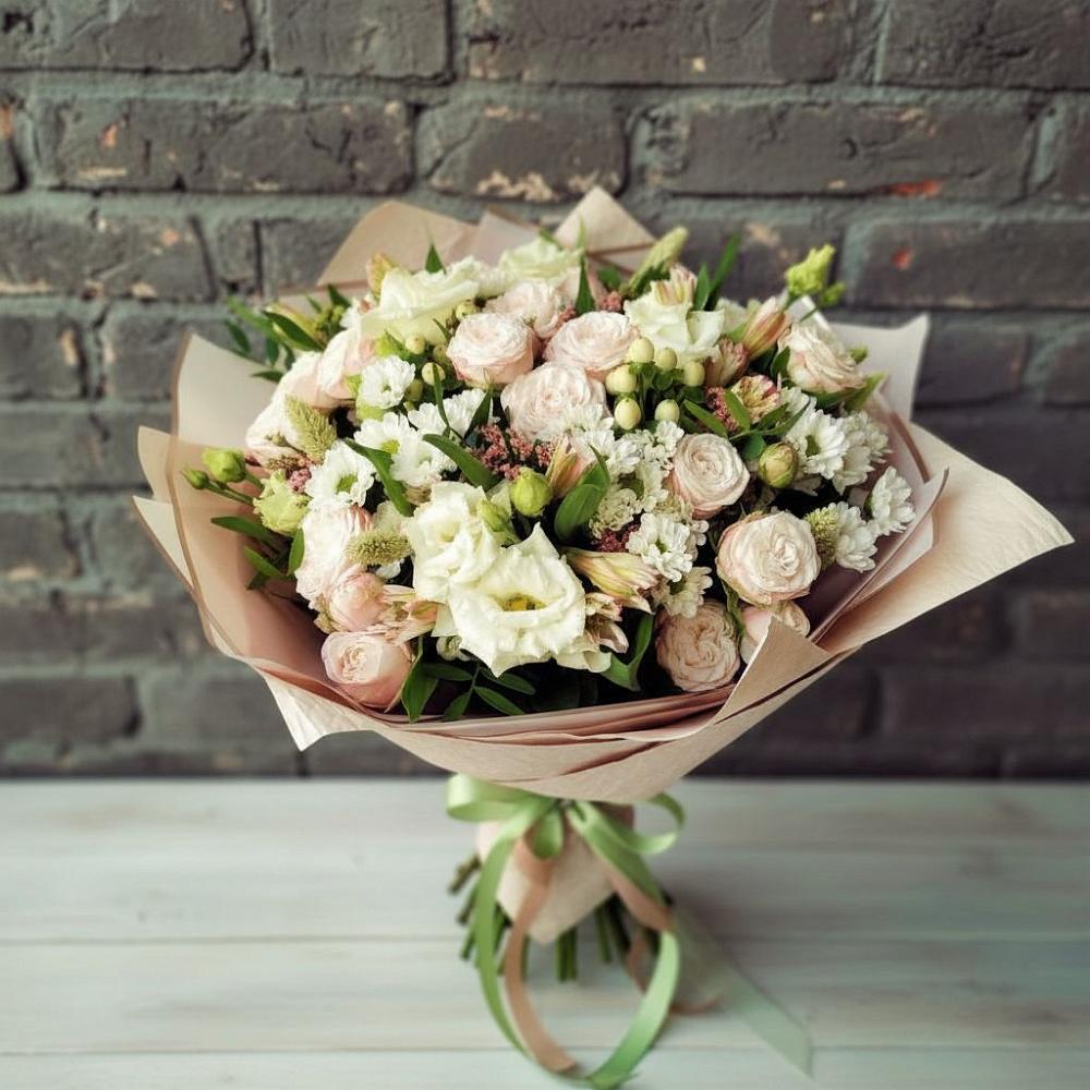 Букет цветов из: Альстромерии, Розы и Хризантемы в Михайловке Иркутской области