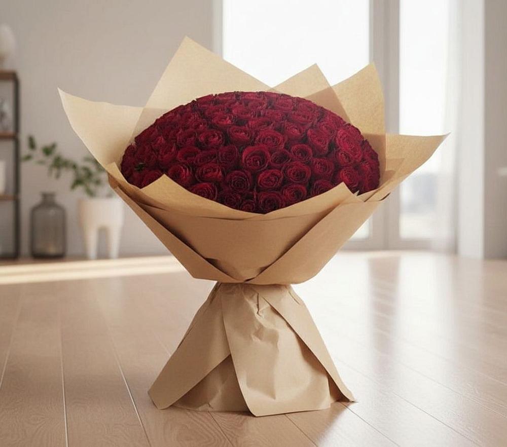 Букет 101 Красная роза в Михайловке Иркутской области