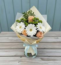 Букет цветов из:  Герберы, Розы и Хризантемы #REPLACE_PRED# Михайловке Иркутской области