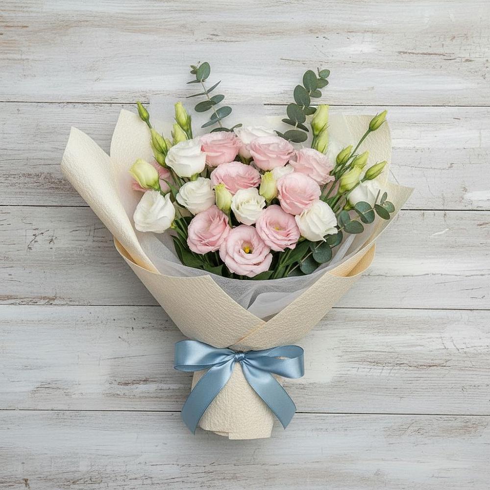 Букет цветов из: Лизиантусы в Михайловке Иркутской области